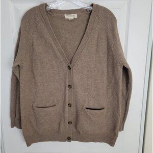 CAVALINI SWEATER COLLECTION Size Small S Brown Wool Blend Button Up Cardigan